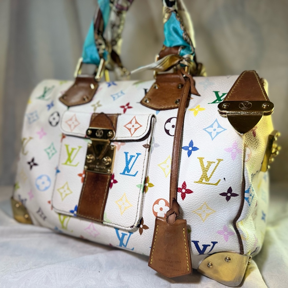 Louis Vuitton speedy multicolor takashi murakami bag